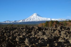 Escorial de lava volcánica en las inmediaciones del volcán LLaima