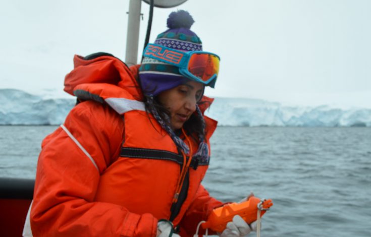 Créditos investigadora Lorena Rebolledo en Bahía South_Antártica - copia